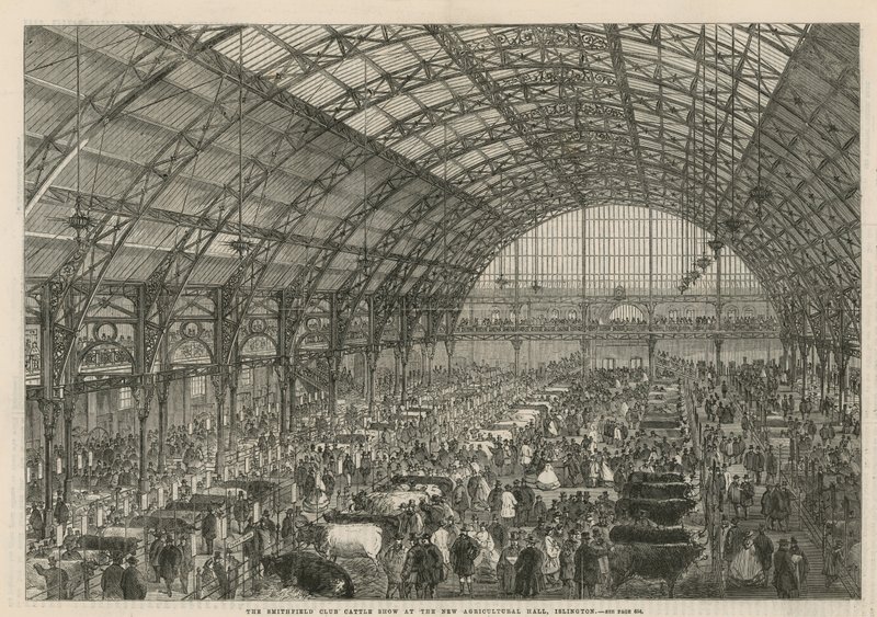 Le salon du bétail du Smithfield Club au nouveau Hall agricole - English School