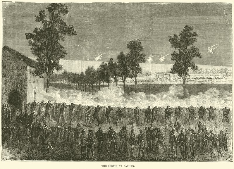 La Sortie à Cachan, octobre 1870 - English School