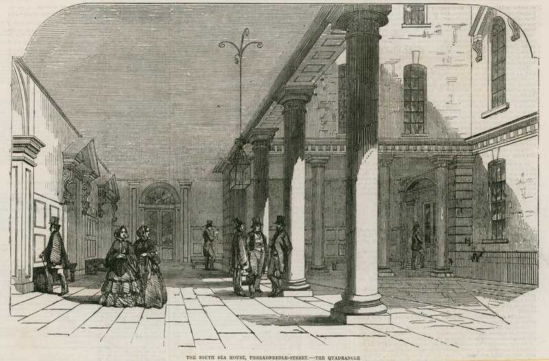 La South Sea House, Threadneedle Street, Londres - Le Quadrangle - English School