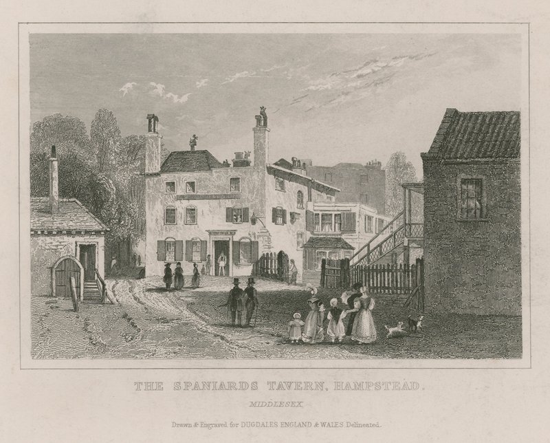 La taverne des Espagnols, Hampstead, Londres - English School