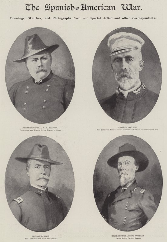 La guerre hispano-américaine (gravure) - English School