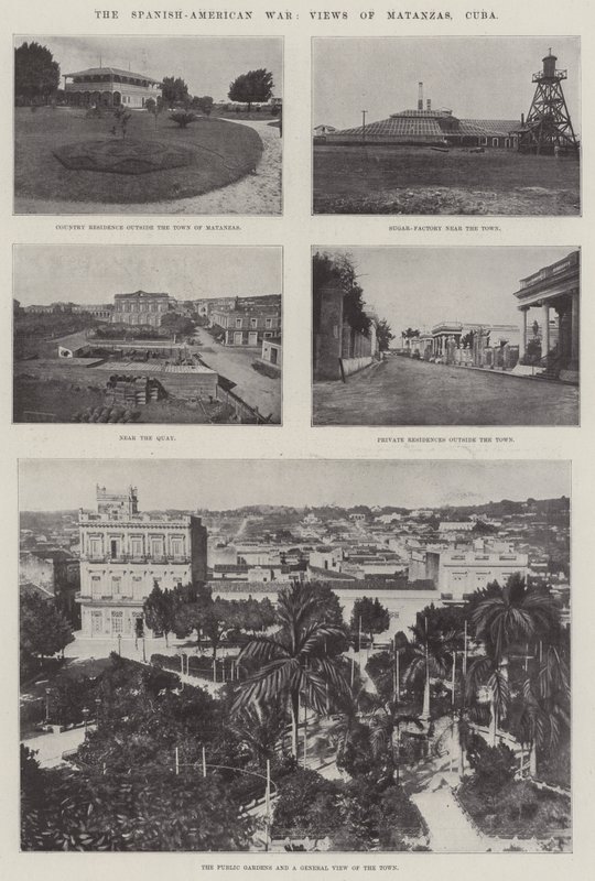 La guerre hispano-américaine, vues de Matanzas, Cuba (gravure) - English School