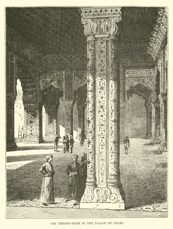 La Salle du Trône dans le Palais de Delhi - English School