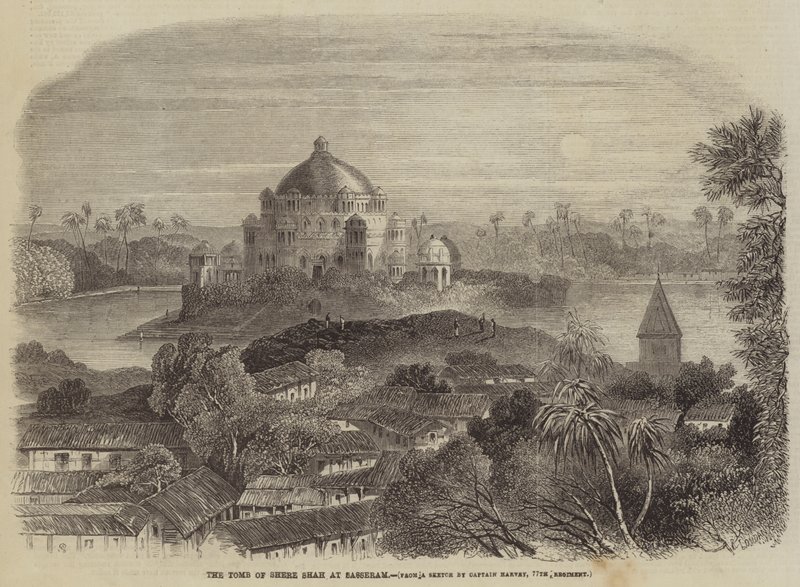 Le tombeau de Shere Shah à Sasseram (gravure) - English School