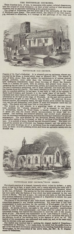 Les églises de Tottenham (gravure) - English School