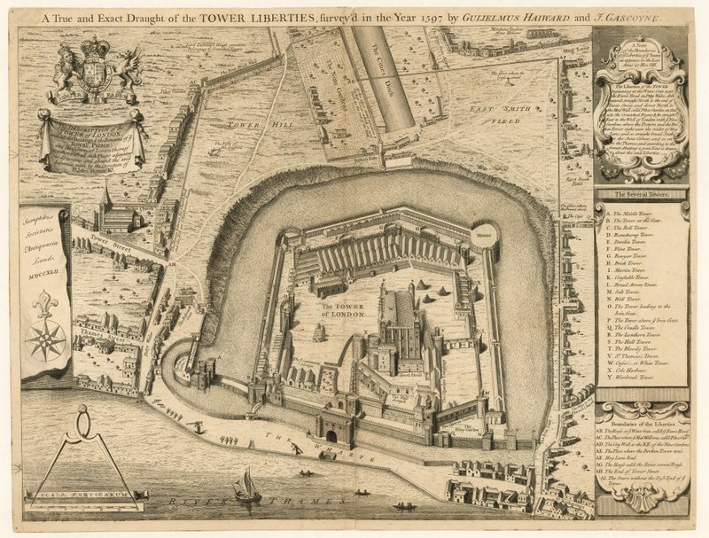 Tour de Londres relevée en 1597 - English School