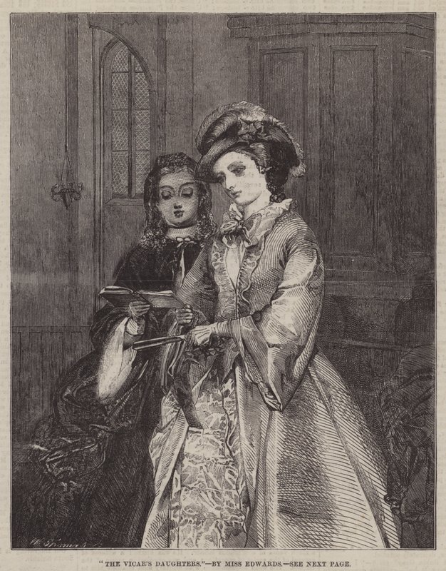 Les filles du vicaire (gravure) - English School