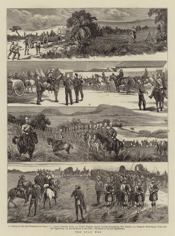 La guerre zouloue (gravure) - English School