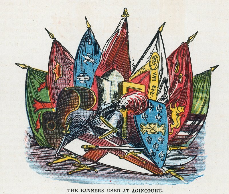 Les bannières utilisées à Azincourt - English School