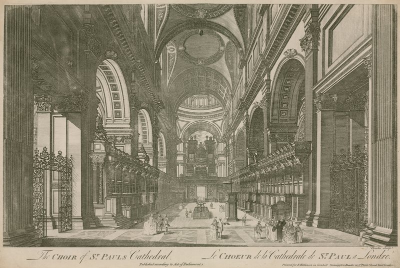Le chœur de la cathédrale Saint-Paul, Londres - English School