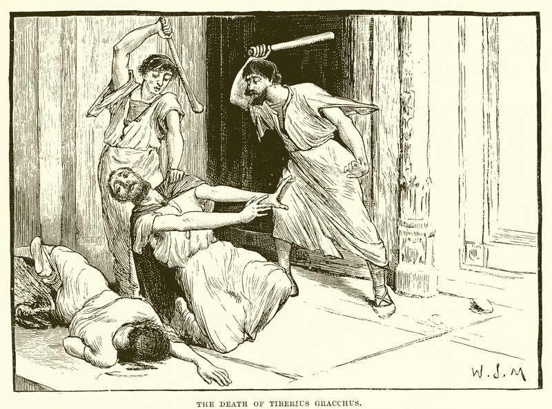 La mort de Tiberius Gracchus - English School