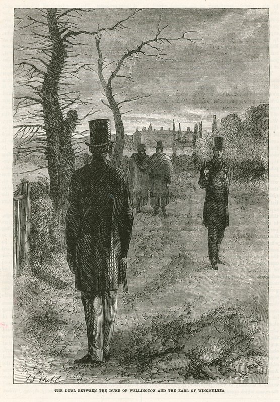 Le duel entre le duc de Wellington et le comte de Winchelsea - English School