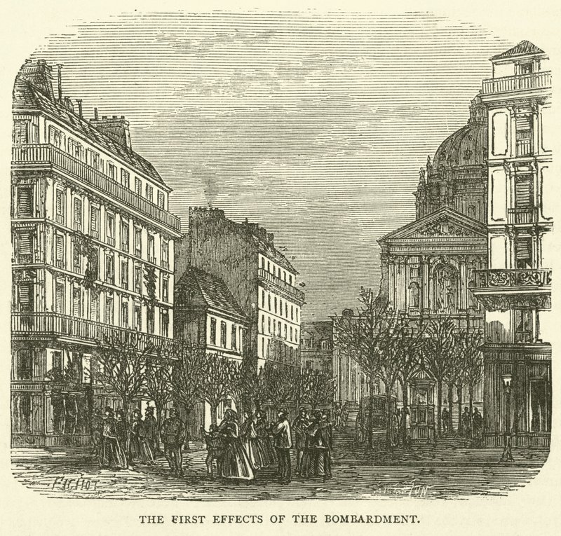 Les premiers effets du bombardement, novembre 1870 - English School