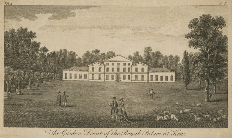 La façade du jardin du palais royal à Kew, Londres - English School