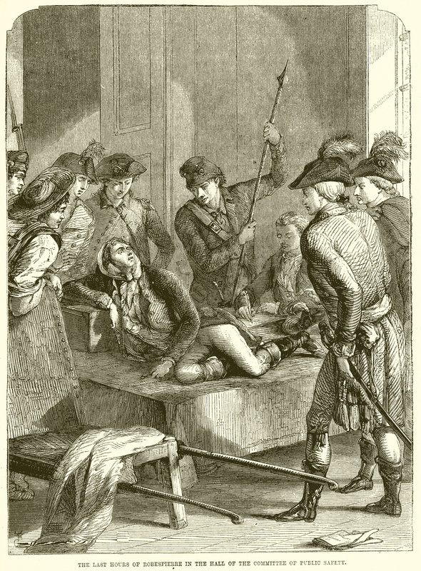 Les dernières heures de Robespierre dans la salle du Comité de salut public - English School