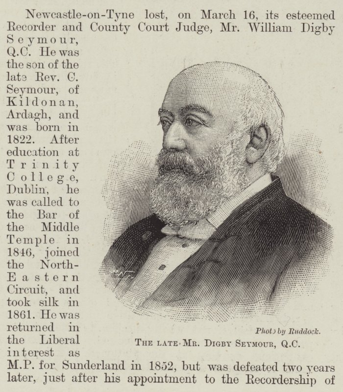 Feu M. Digby Seymour, QC (gravure) - English School