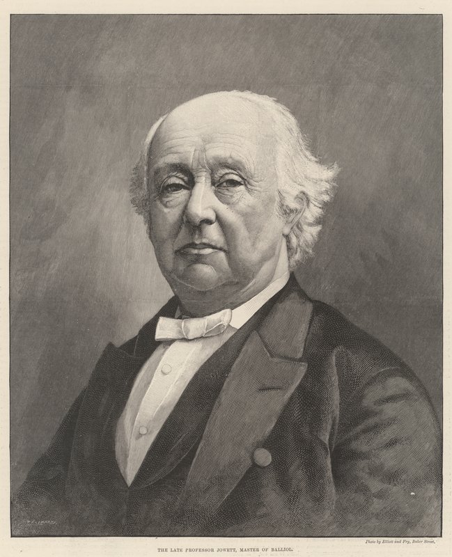 Feu Professeur Jowett, Maître de Balliol (gravure) - English School