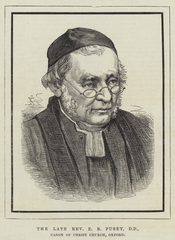 Feu le révérend E B Pusey, DD, chanoine de Christ Church, Oxford (gravure) - English School