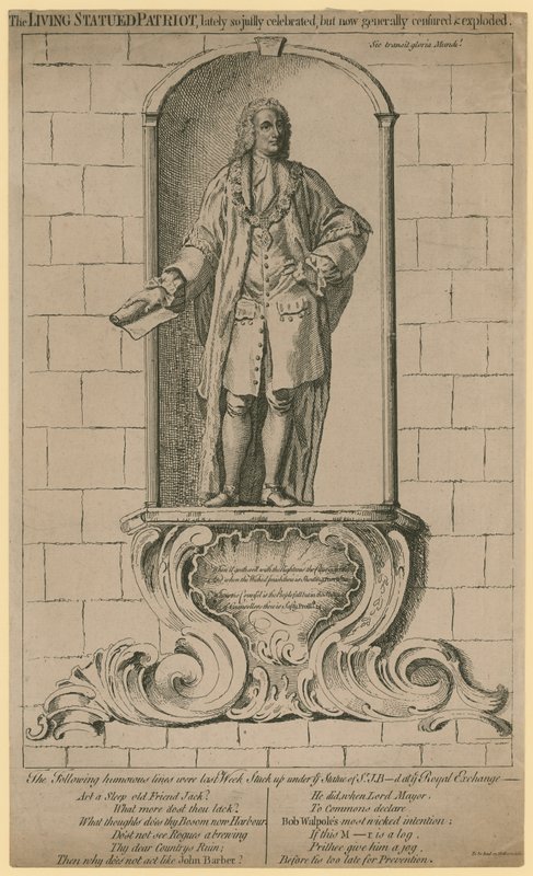 Le patriote statufié vivant, récemment si justement célébré mais maintenant généralement censuré et rejeté - English School
