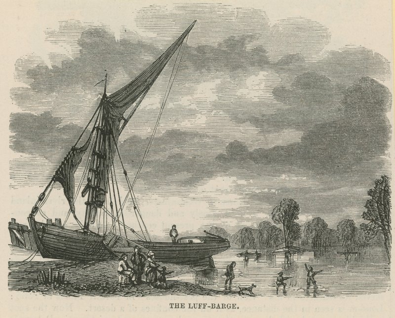 La barge luff sur la Tamise - English School