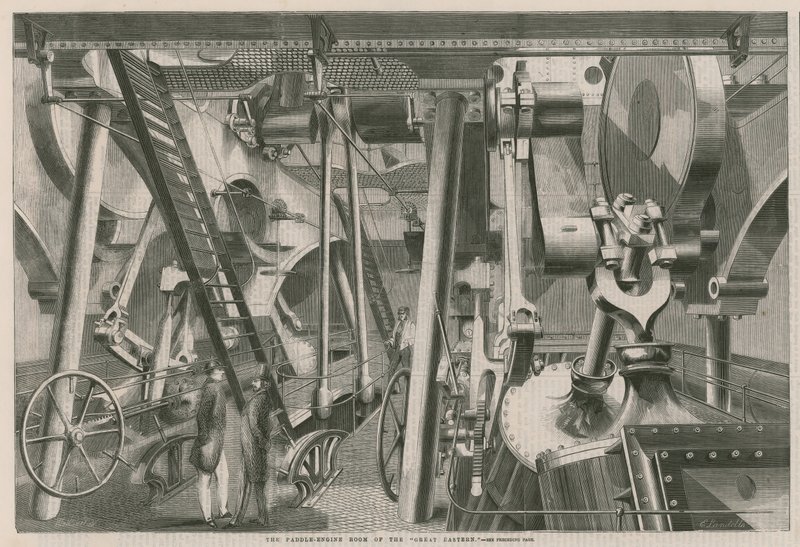 Salle des machines à aubes du Great Eastern - English School