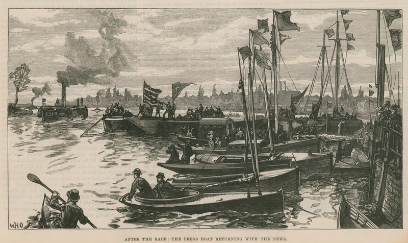 Le bateau de presse revenant avec les nouvelles - English School