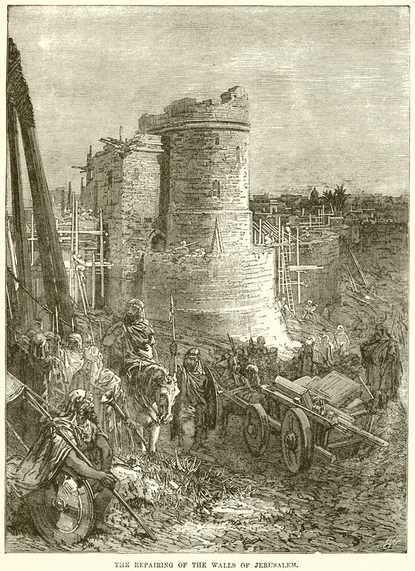 La réparation des murs de Jérusalem - English School