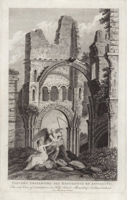 Vue latérale de Lindisfarne - English School