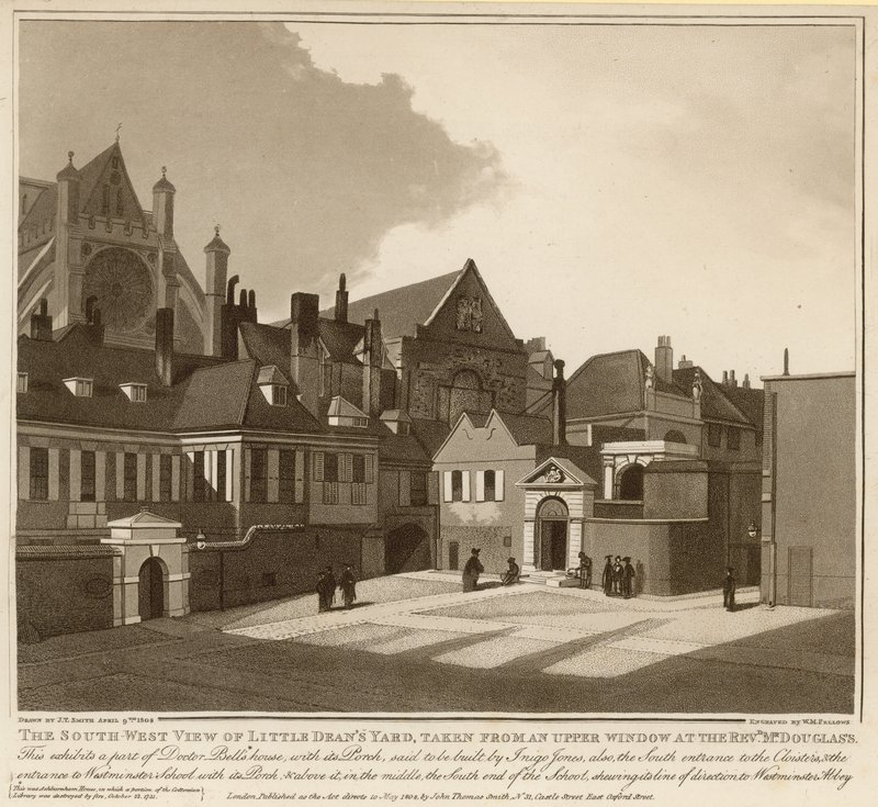 Vue sud-ouest de Little Deans Yard - English School
