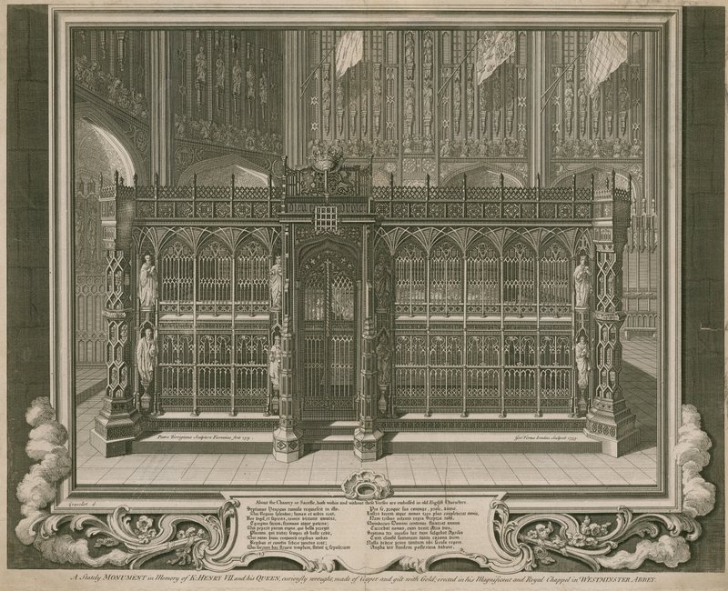 Le majestueux monument en mémoire du roi Henri VII et de sa reine - English School