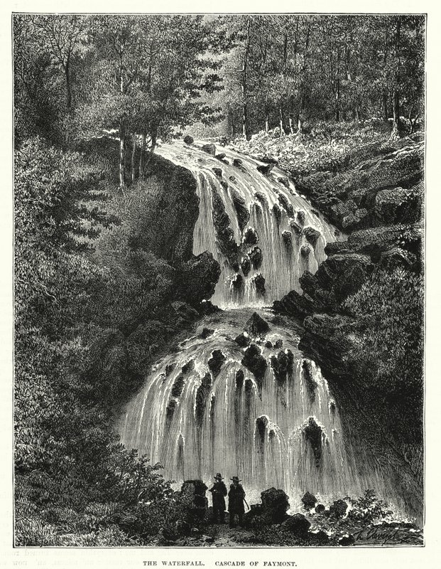 La cascade, Cascade de Faymont (gravure) - English School