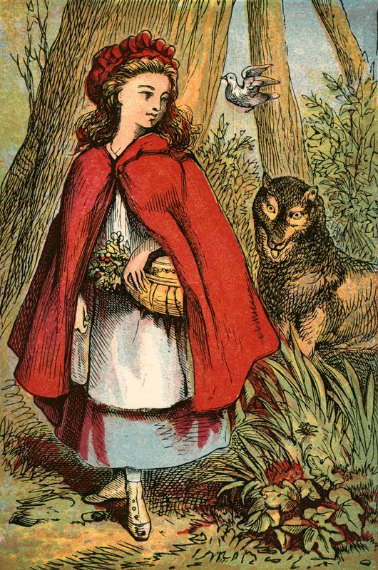 Le loup suit le Petit Chaperon Rouge - English School
