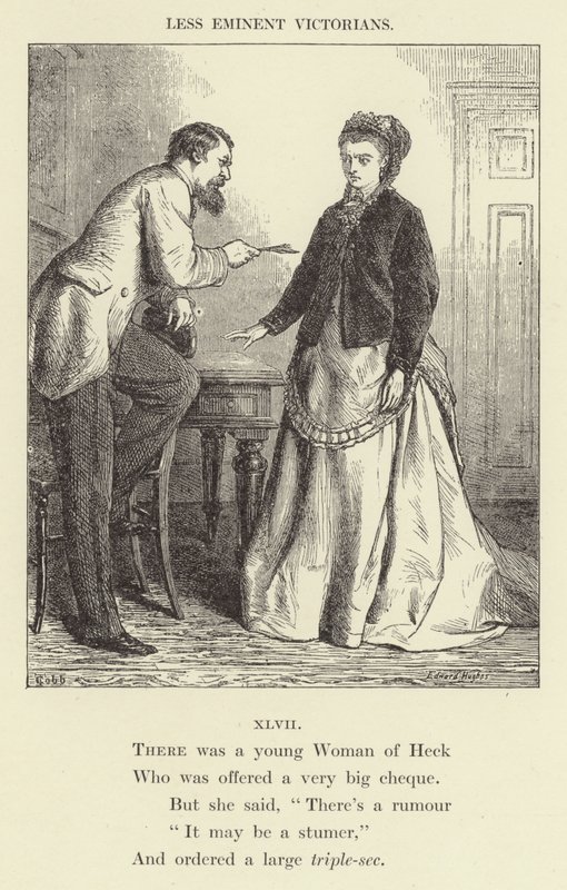 Il y avait une jeune femme de Heck (gravure) - English School