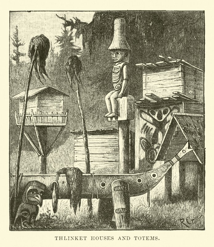 Maisons Thlinket et Totems - English School