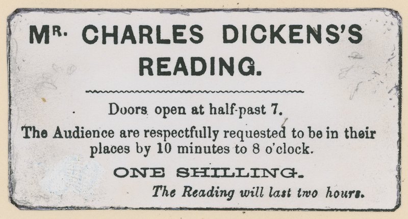 Billet pour une lecture de Charles Dickens - English School