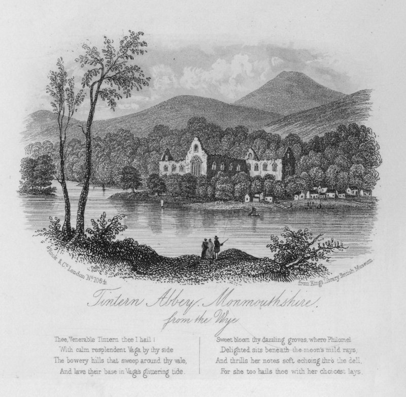 Abbaye de Tintern, Monmouthshire, depuis la Wye - English School