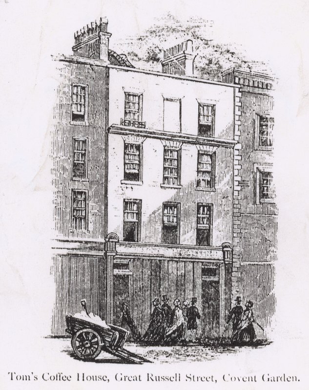 Toms Coffee House, Great Russell Street, Covent Garden - English School