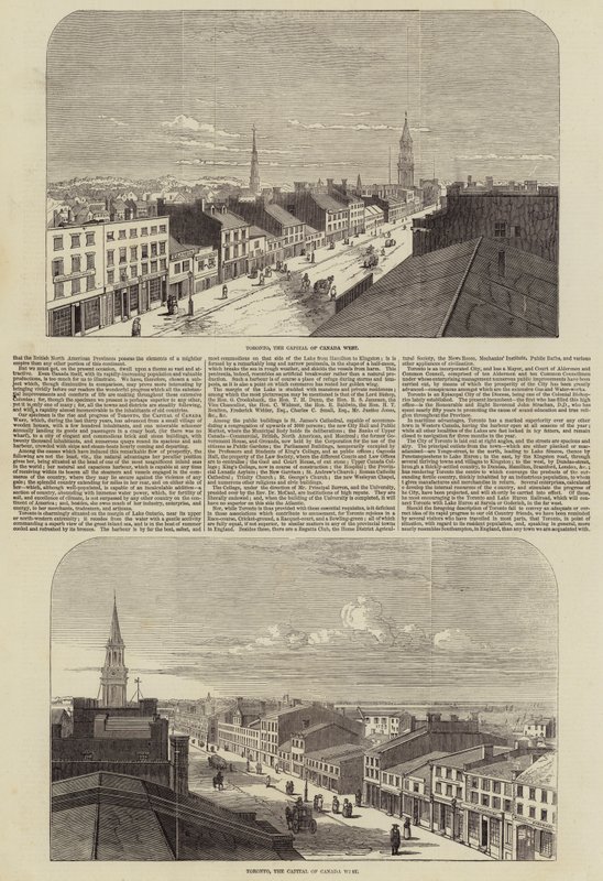 Toronto, la capitale du Canada-Ouest (gravure) - English School