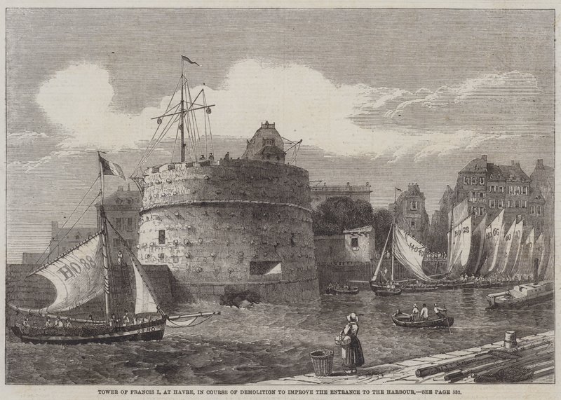Tour de François Ier au Havre, en cours de démolition pour améliorer l