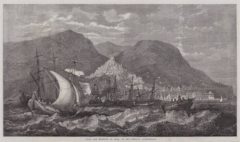 Ville et port de Syra, dans l