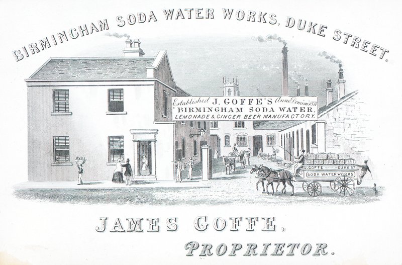 Carte de visite, Birmingham Soda Water Works - English School