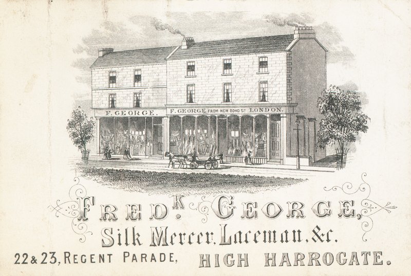 Carte de visite, Frederick George, marchand de soie et dentellier - English School