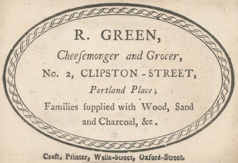 Carte de visite de R Green - English School