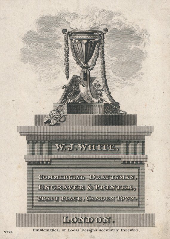 Carte de visite de W J White - English School