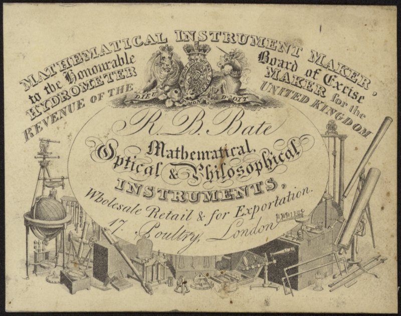 Carte de visite pour R B Bate - English School