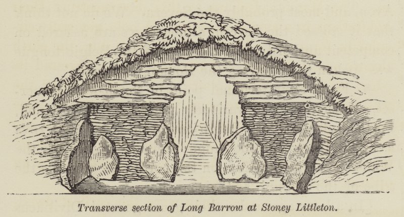 Section transversale du Long Barrow à Stoney Littleton - English School