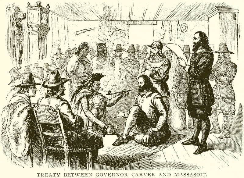 Traité entre le gouverneur Carver et Massasoit - English School