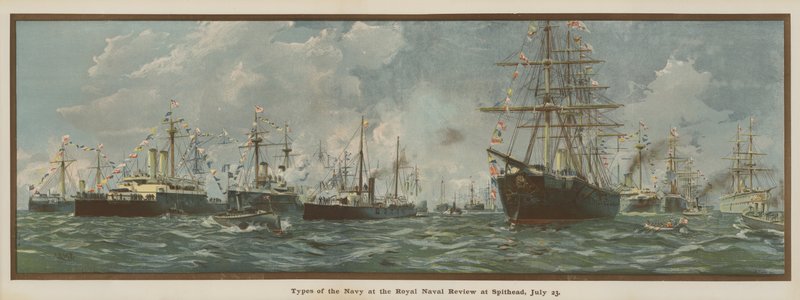 Types de la Marine à la Revue navale royale à Spithead, 23 juillet - English School
