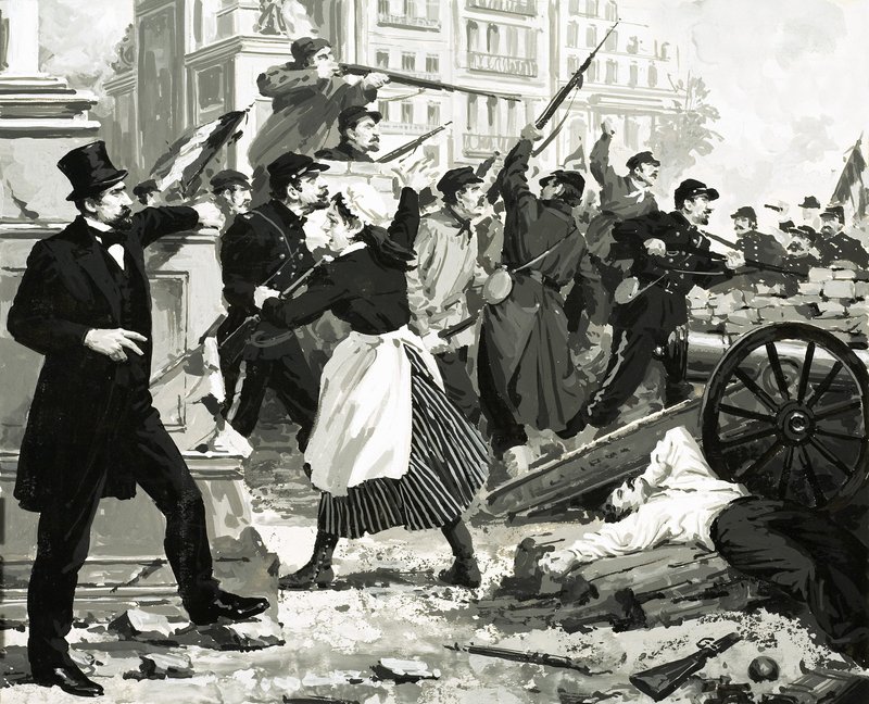 Homme non identifié regardant la bataille - English School