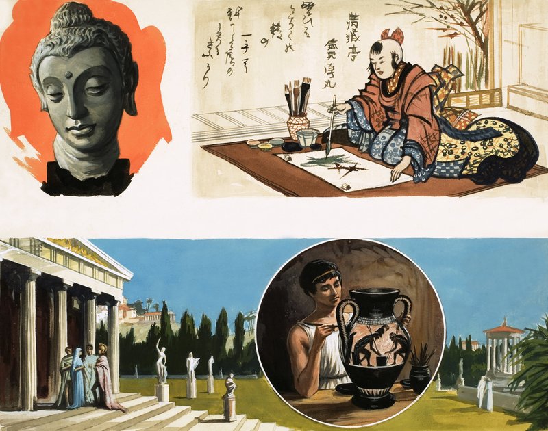 Montage non identifié sur des artefacts anciens - English School
